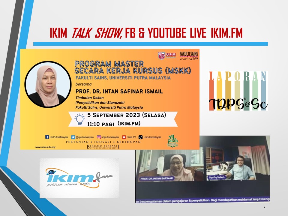 The Faculty of Science UPM Exposes the MSKK Program on the Malaysian Institute of Islamic Understanding (IKIM) Radio