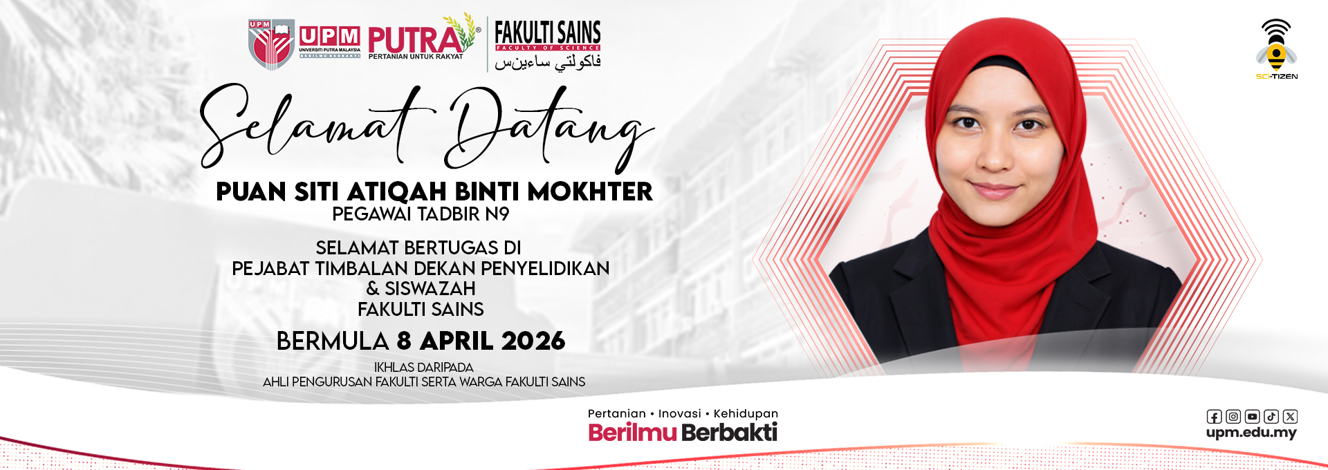 WELCOME PUAN SITI ATIQAH