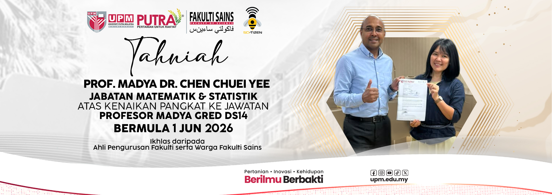 KENAIKAN PANGKAT PM DR. CHEN CHUEI YEE